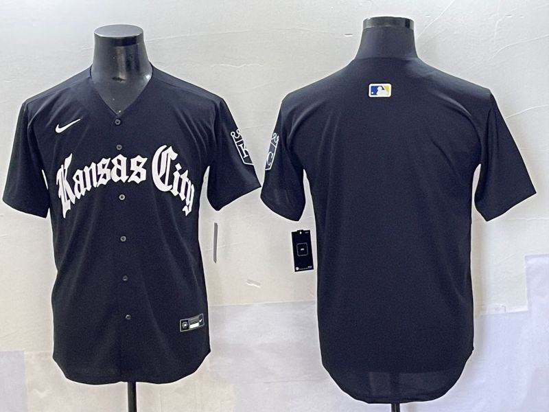 Men 2025 Kansas City Royals Blank Black Five generations Joint Name Nike MLB Jersey style 1